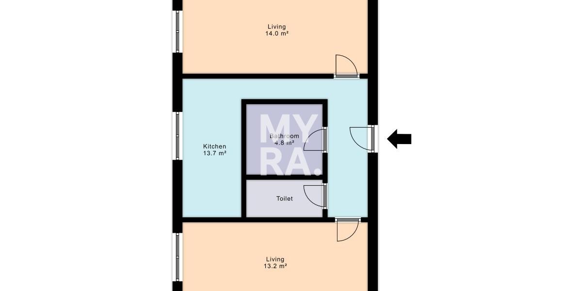 NA PRENÁJOM / 2-izbový byt, 54 m2, Pavlovičovo námestie, centrum mesta Prešov