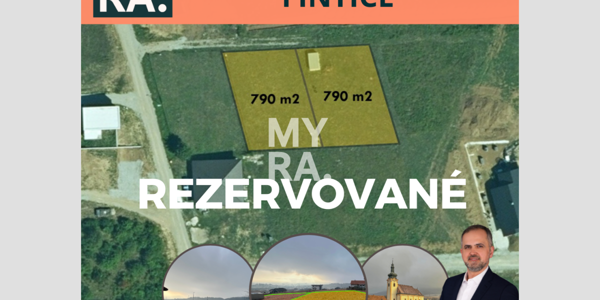 REZERVOVANÉ !!  Stavebný pozemok / 790 m2 / Fintice