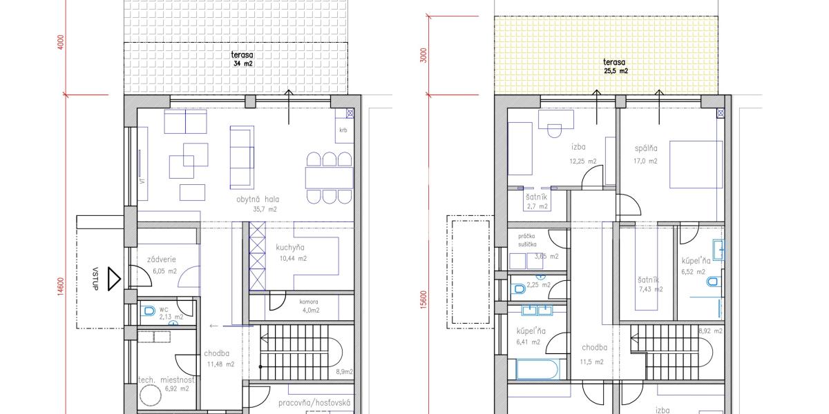 PREDAJ / dvoch novostavieb rodinných domov 226 m2 + pozemok 826 m2 | Veľký Šariš - Kanaš