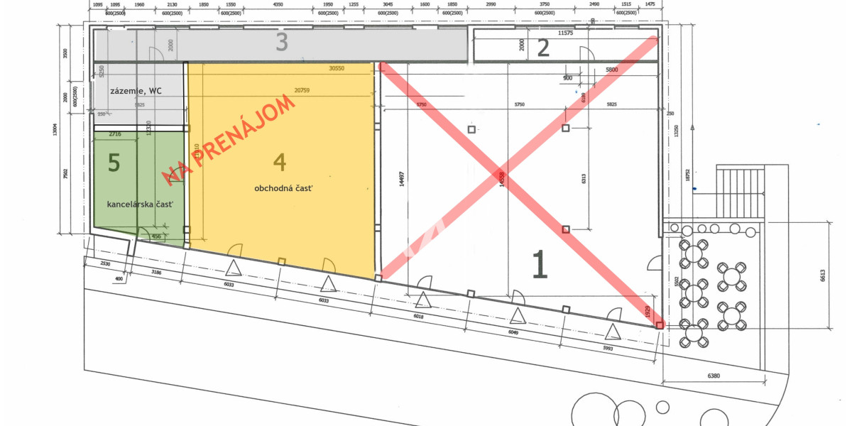 PRENÁJOM / obchodné priestory 240 m2 / ul. Sabinovská, Prešov