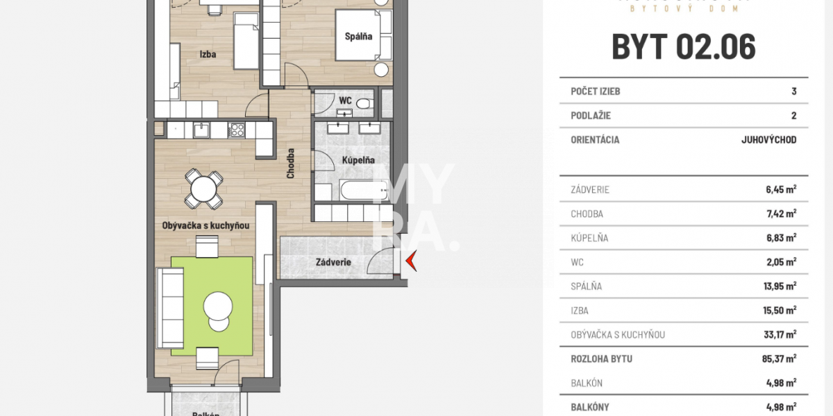 3 - izbový byt v novostavbe