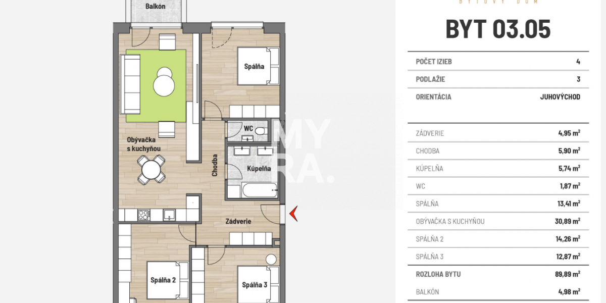 4 - izbový byt v novostavbe