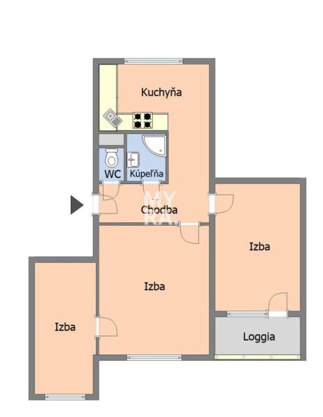 3-izbový byt na predaj – ul. Lomnická, Prešov (sídl. Šváby) ideálny na rekonštrukciu