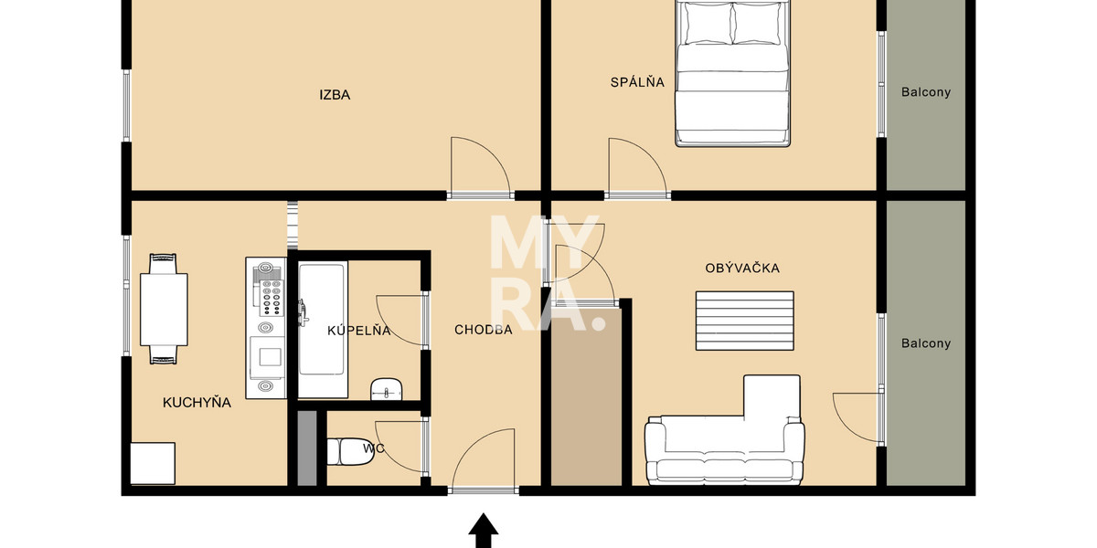 3-izbový byt s výhľadom na celý Prešov, Sídl. II.