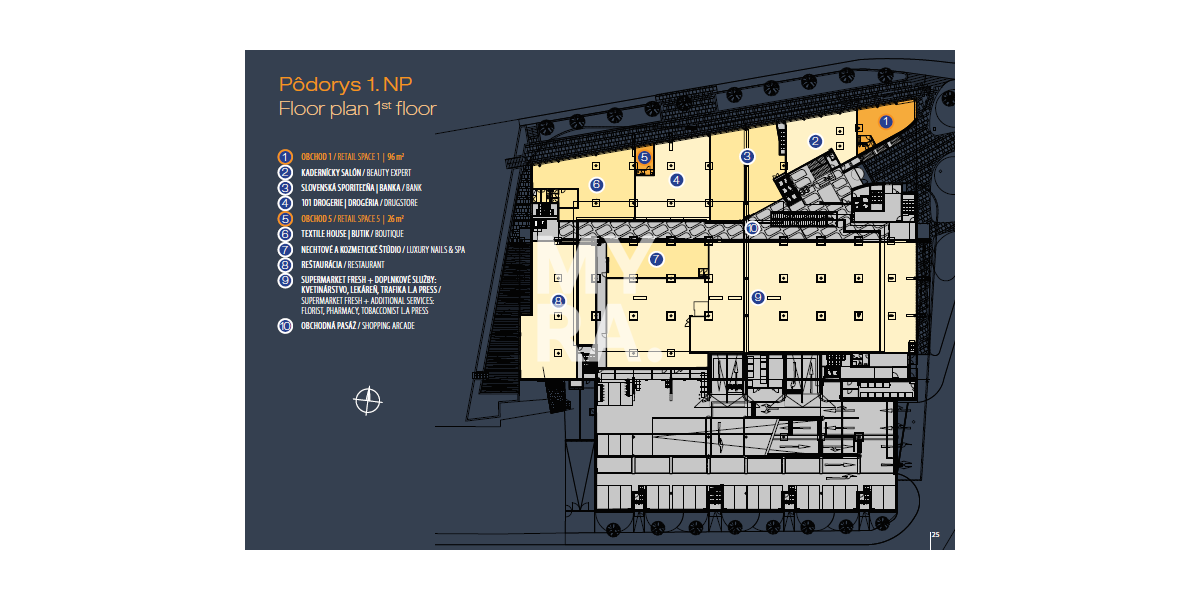 Obchodný priestor na prízemí v Business centre Košice Štúrova 50