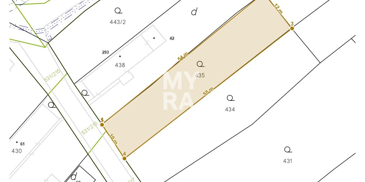 Stavebný pozemok v centre obce Gregorovce.