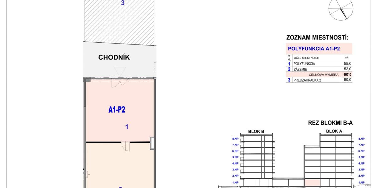 3 izbový byt, 81,90m2 -  BYTOVÝ DOM IPEĽSKÁ - NOVOSTAVBA