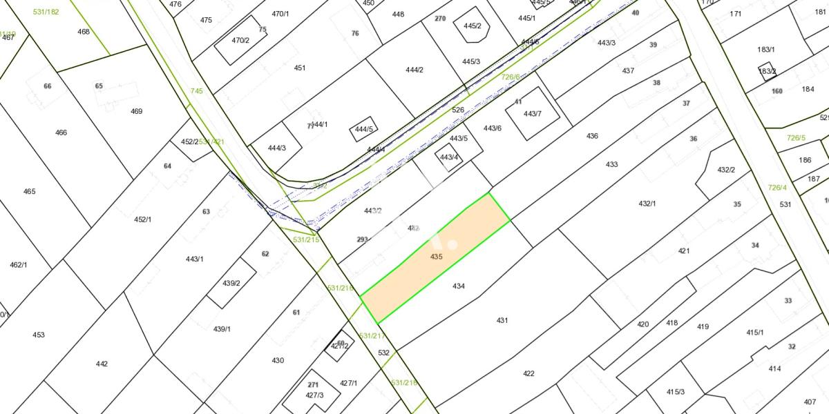 Stavebný pozemok pri Prešove v centre obce Gregorovce.