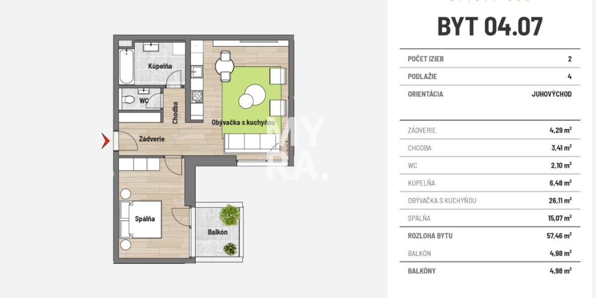 2 - izbový byt v novostavbe