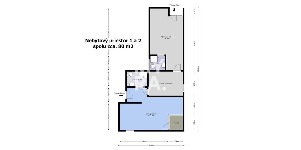 Nebytový priestor na prenájom – prízemie, ul. Jána Pavla II, Prešov