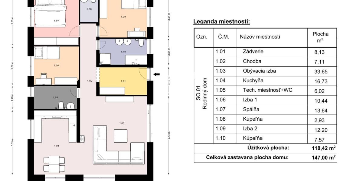 Novostavba 4-izbového bungalovu – ul. Kvetná, Prešov