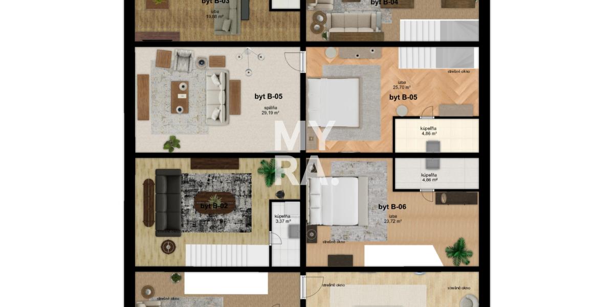 Byty nad Pasážou – nové mezonetové byty v centre / Lipany