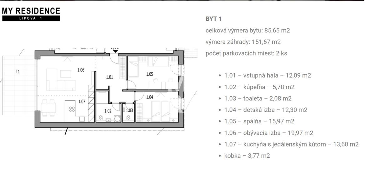 Prenájom 3-izbového bytu so záhradou, ul. Lipová – Prešov