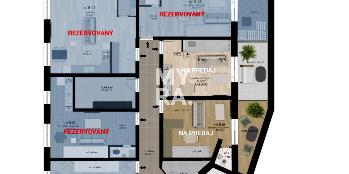 Byty nad Pasážou – posledné 2 dostupné byty v centre Lipian