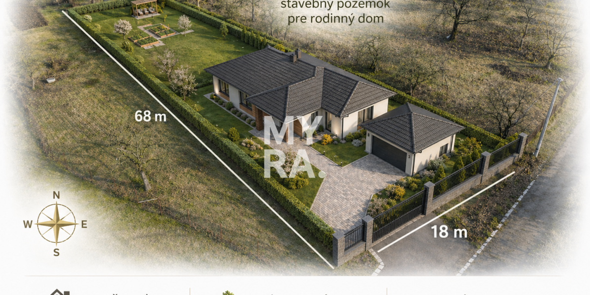 Stavebný pozemok 1200 m² – Medzany, okr. Prešov