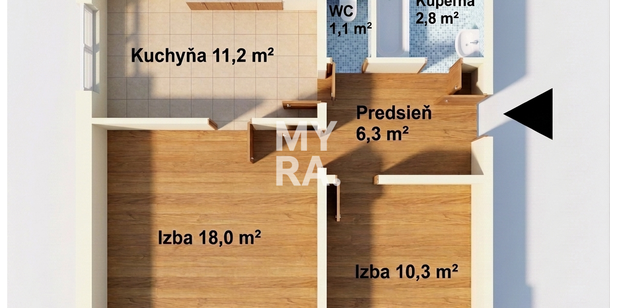 Ponúkame na predaj 2-izbový byt v Bratislave – Dúbravke, ul. Drobného