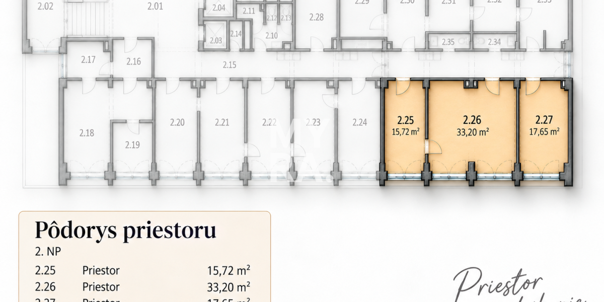 Priestory pre ambulanciu 66,57 m² – klimatizácia, výťah, Prešov