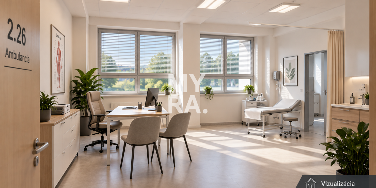 Priestory pre ambulanciu 66,57 m² – klimatizácia, výťah, Prešov
