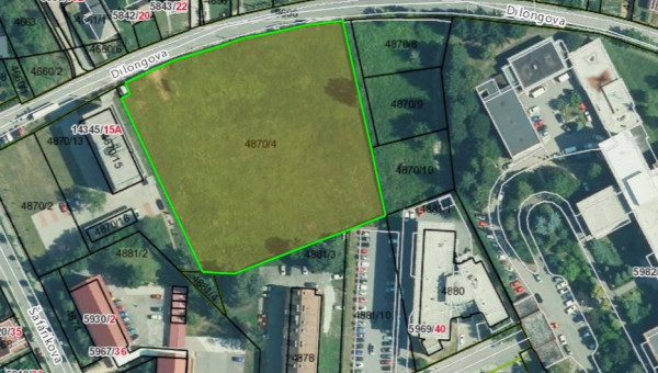 Na predaj developerský pozemok 7448 m2, ul. Dilongová, Prešov