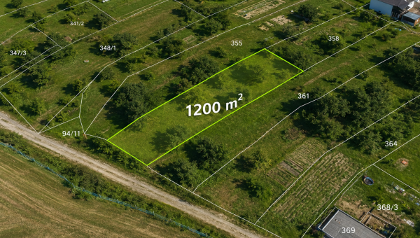 Stavebný pozemok 1200 m² – Medzany, okr. Prešov