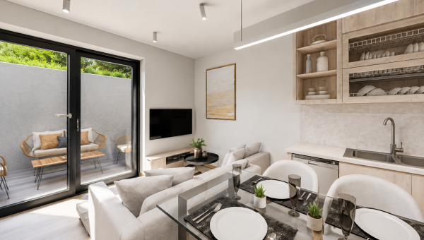 Novostavba – mezonetový byt 2+kk s klimatizáciou, centrum Lipian