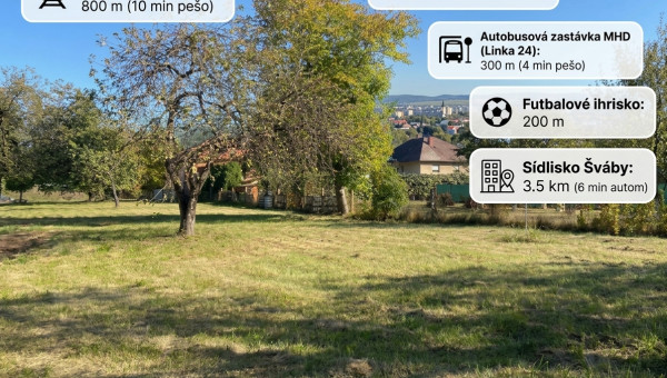 Stavebný pozemok v obci Haniska pri Prešove