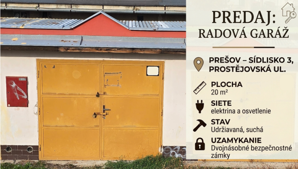 Garáž na Sídlisku III. v Prešove